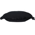 thumbnail image 5 of Laddha Home Designs Handwoven Solid Fringe Edge Cotton Throw Pillow - 20" - Black - Set of 2, 5 of 9