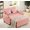 Pink, variant on Someet 46.5" 3 in 1 Convertible Sleeper Sofa Bed, Pull Out Loveseat Couch with Phone Mount and Adjustable Backrest, Sleeper Couches with Storage, Gray