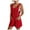 Red, variant on JINMGG Shorts for Women Clearance $5 Women's Summer Comfortable Casual Suspender Shorts Solid Color Pocket Jumpsuit Shorts Green S