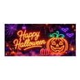 thumbnail image 3 of Large Halloween Garage Door Backdrop Pumpkin Bat Moon Print Front Yard Halloween Outdoor Decorations Seasonal Decor Curtain, 3 of 5