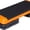 Orange, variant on HarmonyStrings 43" Adjustable Aerobic Stepper Bench with 4/6/8 Inch Risers, Non-Slip Surface for Cardio, Strength Training & Home Fitness Workout,Grey