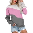 thumbnail image 1 of MeetoTime Chandail en Molleton pour Femmes Mode Automne Manches Longues Col Rond Ample avec Poche, 1 of 5