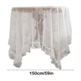 thumbnail image 3 of 59-inch Lace Tablecloth Mori-Style Table Skirt Machine Washable Round Tablecloth for Dining Tables Suitable for TV Cabinets Dustproof Cloth Retro Home Decor, 3 of 9