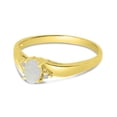 thumbnail image 3 of 14k Yellow Gold Oval Opal And Diamond Ring, 3 of 6