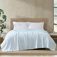 thumbnail image 4 of Beatrice Home Fashions, GOTS Organic Cotton Blanket, Twin, Ice Blue, 4 of 4
