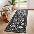 thumbnail image 3 of CuisinSmart Floral Runner Rug Washable Rug, Non-Slip Non-Shedding Kitchen Carpet, Low Pile Stain-Resistant Soft Carpet For Entryway, For Home Office Decor, 3 of 5