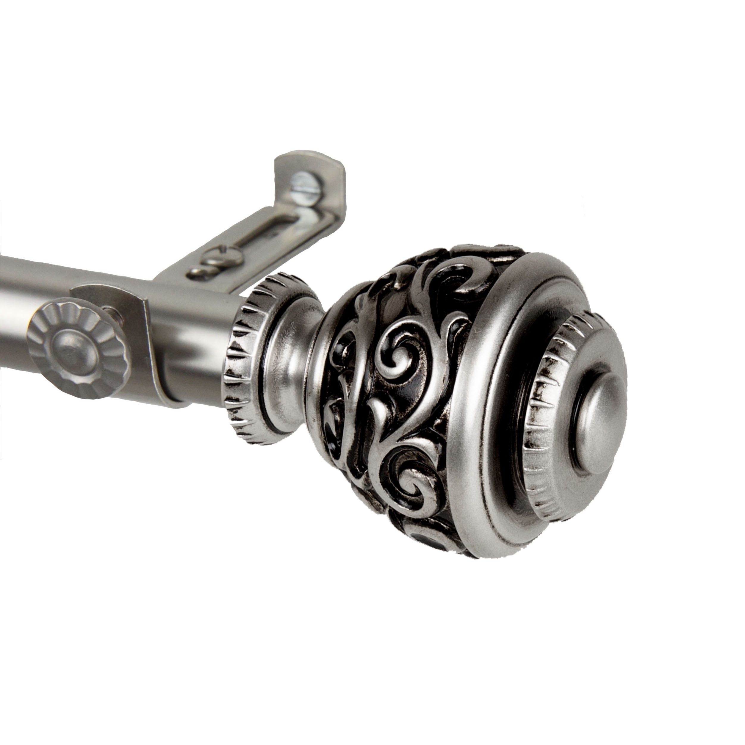 Central Design 4889-485 0.8125 in. Harmony Curtain Rod with 48 to 84 in. Extension, Satin Nickel
