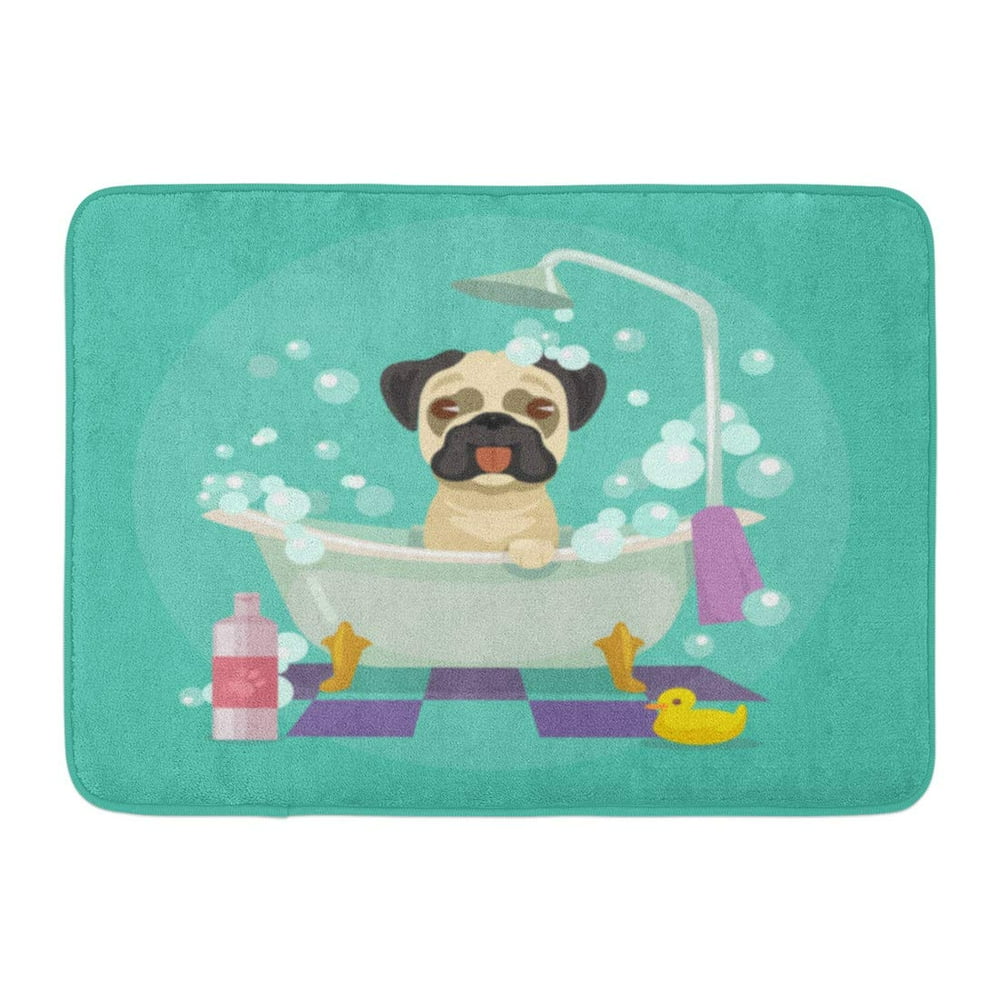 GODPOK Shower Bath Dog Grooming Flat Pet Spa Rug Doormat Bath Mat 23