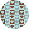 thumbnail image 1 of Ahgly Company Machine Washable Indoor Round Transitional Blue Lagoon Blue Area Rugs, 7' Round, 1 of 7