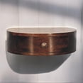 thumbnail image 2 of Artisan Furniture Solid Wood California Walnut Wall Mounted Rounded Bedside, 2 of 9