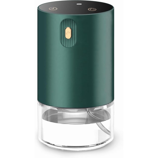 Waterless Essential Oil Diffuser Rechargable: 100ml Aromatherapy Diffuser for Car and Home - 1/2/3/4/6H/Time Off 7 Mist Level for Room Office Bedroom (Green)
