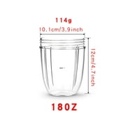Boyijia Juicer Cups Replaceable Mug Blender Clear Accessaries Replacement for Nutribullet, 18OZ