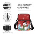 thumbnail image 7 of POLERO Christmas Cross Body Bags Snowman Theme 2 Zippers Crossbody Wallet for Travel, Stretch Polyester with Compartments Cell Phone Pouch, 7 of 7