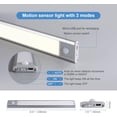 thumbnail image 2 of Luz de armario 23cm-Lámpara con sensor de movimiento interior, recargable por USB, instalación magnética/pegamento 3M, luz nocturna, cocina, dormitorio, escaleras, 2 of 5