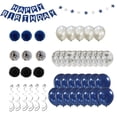 thumbnail image 1 of Navy Blue Birthday Decor Balloon Happy Birthday Banner Party Kit, 1 of 5