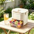thumbnail image 4 of IPEWLEX Portable Ice Maker Machine with Easy-Press Lid, Compact Countertop Ice Maker with Built-In Storage and Tongs, Food-Grade Materials for Home, Parties, Coffee, Cocktails and Drinks, 4 of 7