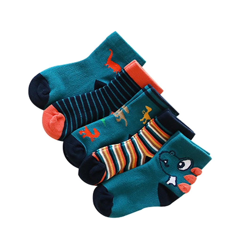 5 Pair Baby Boy Socks Children Autumn Winter Cartoon Socks Girls Kids Breathable Cotton School Sport Sock