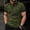 Army Green, variant on Men's Greek Key Polo Shirts with 3 Button Collars and Slim Fits Featuring Classic Meander Trims for Summer Days Business Casuals Golf Courses Weekend Outings Family Gatherings&nbsp; Gray S