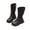 Black, variant on Boots for Teen Girls Round Head Western Style Soft Bottom Wedge Boots Slip Resistant Girls Fall and Winter Shoes Black Size 9.5 M