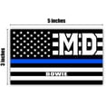 thumbnail image 2 of Bowie MD Maryland Prince George's County Thin Blue Line Stealthy USA Flag - Honoring Law Enforcement Officers Flags - Blue Lives Matter Euro Decal Bumper Sticker 3M Vinyl 3" x 5", 2 of 3