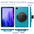 thumbnail image 5 of Dteck Case for Samsung Galaxy Tab A7 10.4" SM-T500 T505 (2020 Released),Shockproof Three-Layer Heavy Duty Protector Rubber Hard Back Kickstand Hand Strap Cover 10.4-inch,Lightblue, 5 of 8