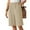 Khaki-03, variant on REALiKUN Women's Plus Size Wide Leg Bermuda Shorts, Elastic Waist Casual Jogger Shorts with Pockets for Summer