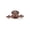 Antique Copper, variant on 4 Pack Antique Brass Cabinet knobs Solid Heavy-Duty Vintage Retro Mushroom Drawer Knobs with Backplate Door Drawer Handles for Dresser Drawers Bi-Fold Door Knob