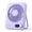 Purple-2000mAh, variant on Desk Fan Battery Operated, Portable USB Rechargeable Fan, 2000mAh 180° Tilt Folding Personal Fan With Power Display, 100 Speeds Ultra Quiet Table Fan for Desktop, Home, Travel