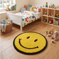 thumbnail image 5 of Smiley Face Reversible Round Bath Mat Rug, 5 of 6