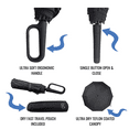 thumbnail image 3 of URBN ELEMNTS Compact Travel Umbrella, Automatic Open Close, Stainless Steel, Black, 1 Count, 3 of 6