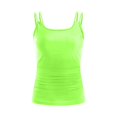 thumbnail image 6 of QURATI Swimwear Womens Bikini Swimsuits Two Piece Bathing Suit Double Straps Solid Color Swim Tank Tops Swimwear S 2XL Green1 XXL, 6 of 6