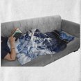 thumbnail image 6 of Scenery Soft Flannel Fleece Throw Blanket, Cartoon Like Mountain with Snow Landscape with Lake Reflection Art, Cozy Plush for Indoor and Outdoor Use, 70" x 90", Blue Grey Dark Blue, by Ambesonne, 6 of 6