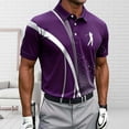 thumbnail image 4 of Zysthvn Summer Shirts for Men Casual Polo Summer Golf Mens T Shirts Athletic Short Sleeve Printed Turn Down Collar Tops, 4 of 5