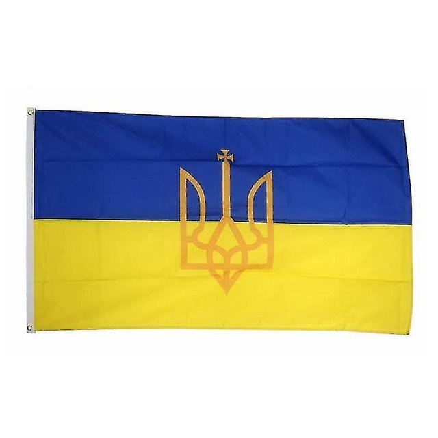 Bandera ucraniana 3 * 5 pies Ua Bandera Poliéster 90 * 150 cm