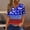 Multicolor, variant on Cavosen Red White and Blue Shirts for Women Petite Independence Day Short Sleeve V-Neck T Shirts USA Star Striped Graphic Tops Lady XL 4th of July Casual T Shirts Red White and Blue Tunic Tees