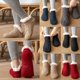 thumbnail image 3 of Calcetines de Navidad Gibobby coloridos forrados de vellón acogedor negro unitalla, 3 of 4