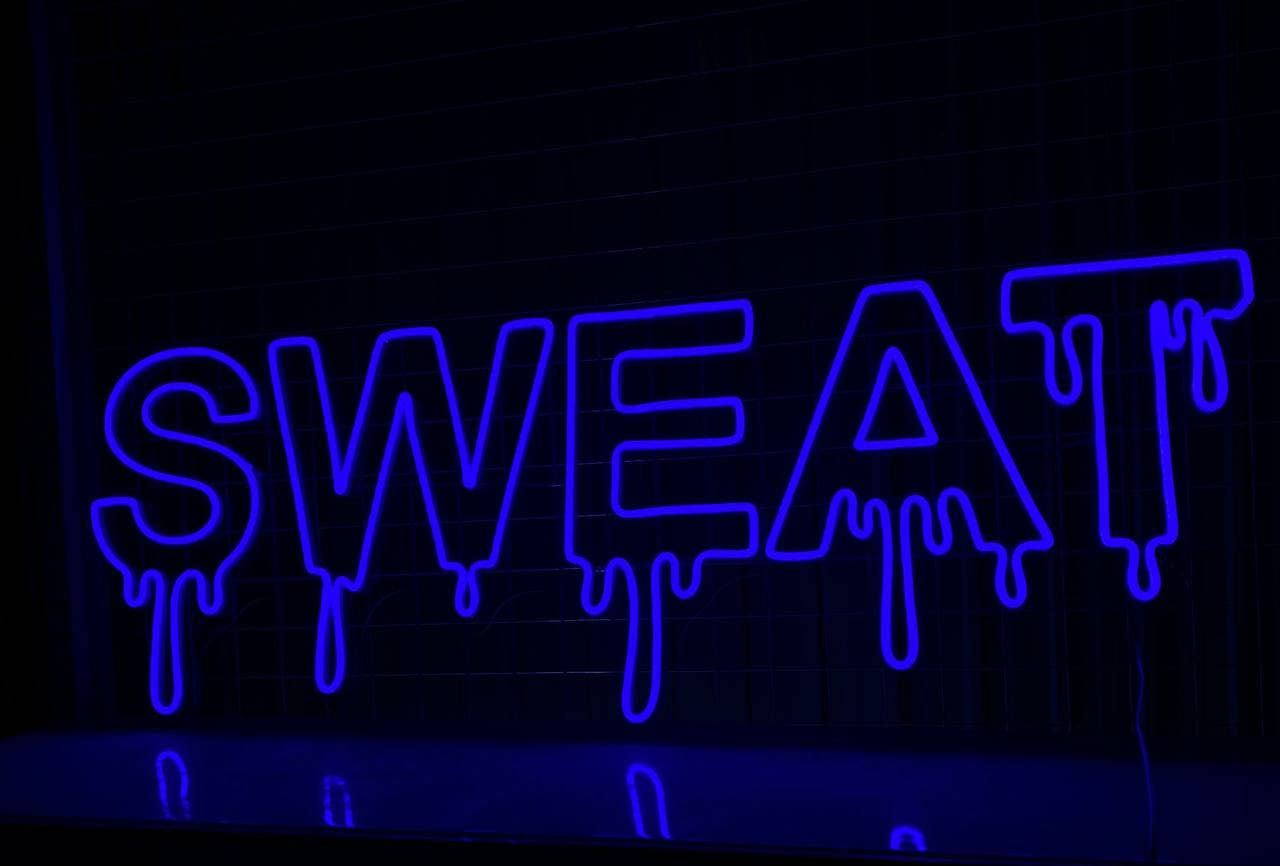 Glowneon Sweat Letter Dripping Neon Sign, Sweat Led Light Decoration