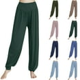 thumbnail image 4 of Inleife Summer Pants for Women 2025 Trendy, Women's Casual Daily Solid Loose Oversized Sports Pants, 4 of 4
