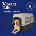 thumbnail image 2 of Vibrant Life Medium/Large Plastic Hard-Sided Pet Carrier, Black and Gray, 70 lb Limit, 2 of 8