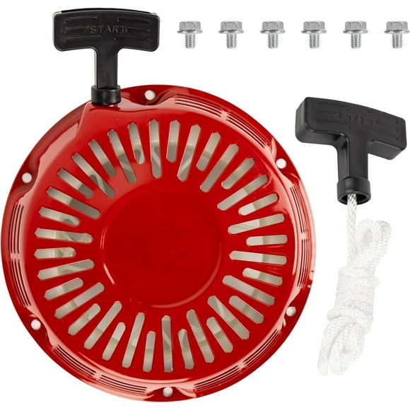 GFDYREE GX340 GX390 Recoil Starter Pull Start Assembly w/Pull Cord Rope for Honda GX 340 GX 390 188F 11HP 13HP 4-Stroke Engine Generator - Replaces 28400-ZE3-W01ZA 28400-ZE3-W01 Red