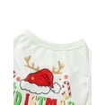 thumbnail image 6 of Elippeo Christmas Family Pajamas Matching Set, Long Sleeve Letters Print T-shirt with Plaid Pants Sleepwear Loungewear, 6 of 10