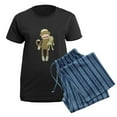 thumbnail image 5 of CafePress - Sock Monkey With Baby Women's Dark Pajamas - Women's Short Sleeve Print T-Shirt and Pants Dark Cotton Pajama Set, 5 of 7