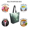 thumbnail image 7 of FORMRS Womens Canvas Tote Bag with Zipper Inner Pocket Shoulder Handbag, Green Forest, 7 of 7