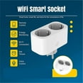 thumbnail image 2 of TUYA Smart Wifi Dual Plug 16A 2-in-1 Socket Outlet Switch Smart Home Timing APP Voice Control Work CLY809 EU Plug, 2 of 5