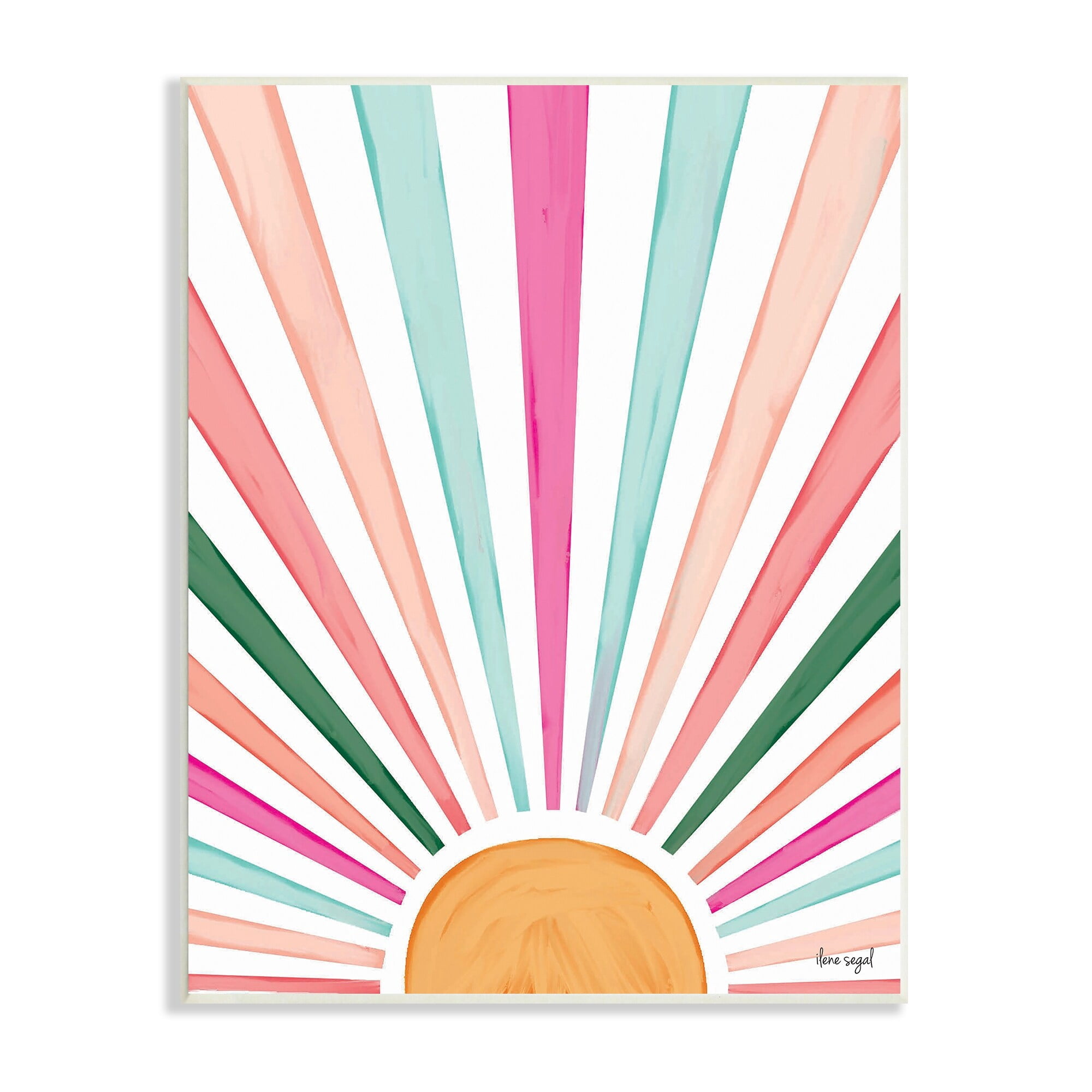 Stupell Industries Whimsical Sun Rays Shining Playful Nature Painting Graphic Art Unframed Art Print Wall Art, Design by Ilene Segal