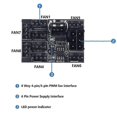 thumbnail image 4 of 3 Pin 4 Pin Fan Adapter PWM PC Chassis Cooling Fan Hub Governor 8 Way Splitter 12V Speed Controller, 4 of 5