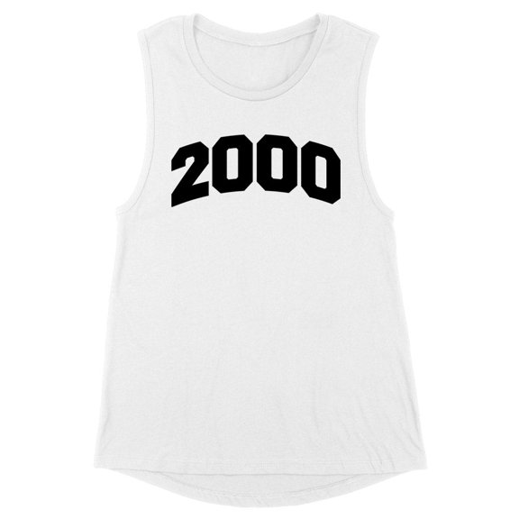 2000 College Style Women's Muscle Tank Large White