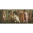 thumbnail image 2 of Jacopo Tintoretto 24x13 Black Ornate Framed Double Matted Museum Art Print Titled: Saint Helen Testing the True Cross (C. 1545), 2 of 5
