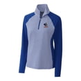 thumbnail image 2 of Women's Cutter & Buck Royal Delaware Fightin' Blue Hens Forge Tonal Stripe Stretch Half-Zip Pullover Top, 2 of 3