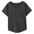 thumbnail image 2 of Camiseta básica para mujer, camiseta informal suave con cuello redondo para oficina XL, 2 of 8